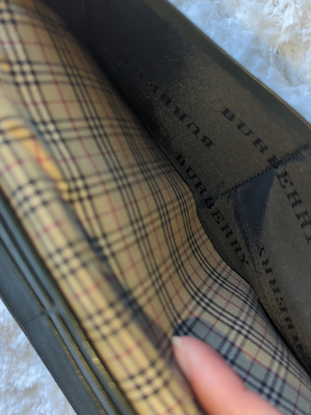 Burberry Forest Green Leather Slim Card Wallet with Signature Check Lining - Picture 3 of 6